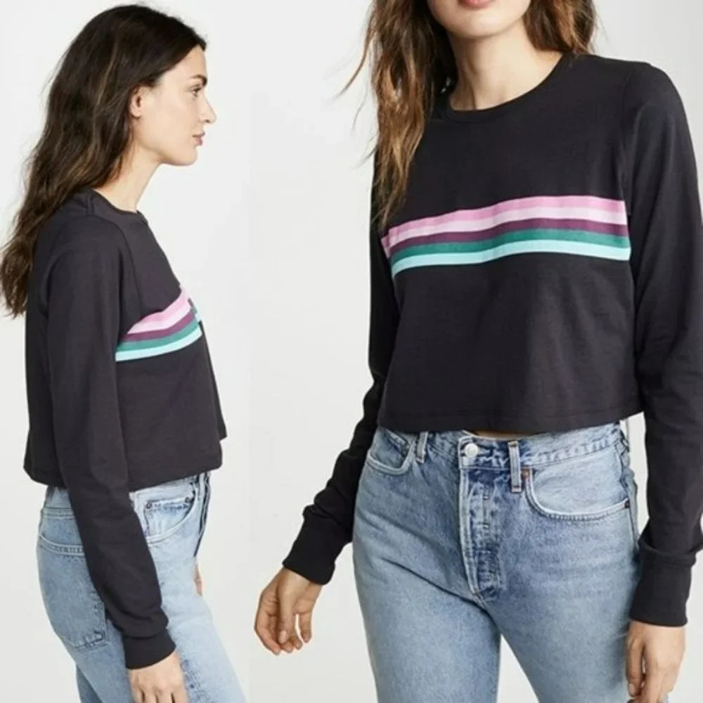 Spiritual Gangster Fiona Long Sleeve Rainbow Crew